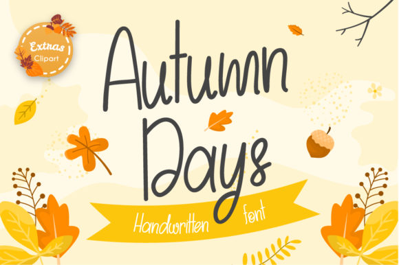 Autumn Days Font: Handwritten Charm for Makers