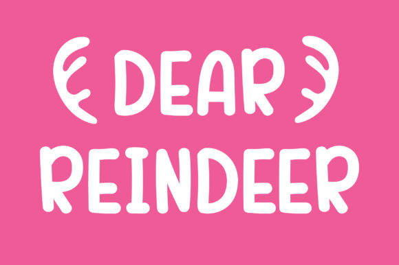 Dear Reindeer Font: Cheerful Handwritten Style for Crafters