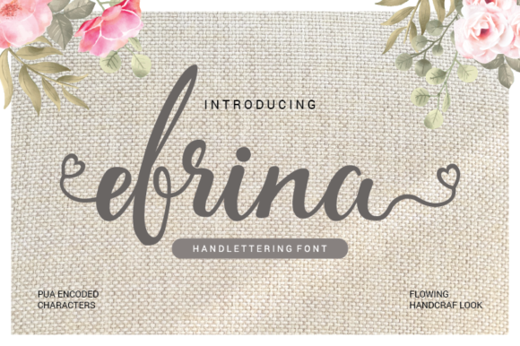 Efrina Font: Elegant Script for Handmade Products