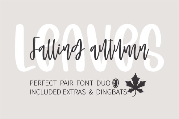 Falling Autumn Leaves Font for Editorial Design
