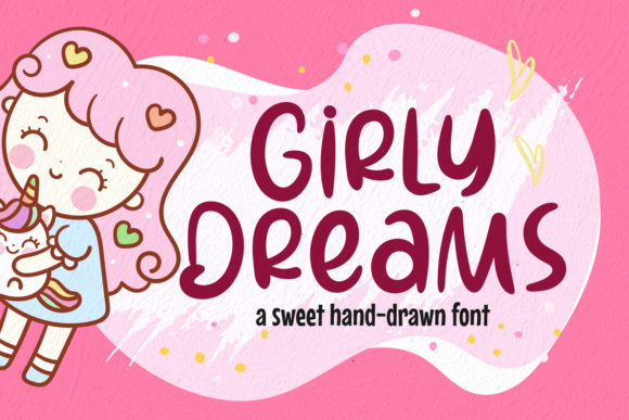 Girly Dreams Font: Cute Handwritten Script for Crafts