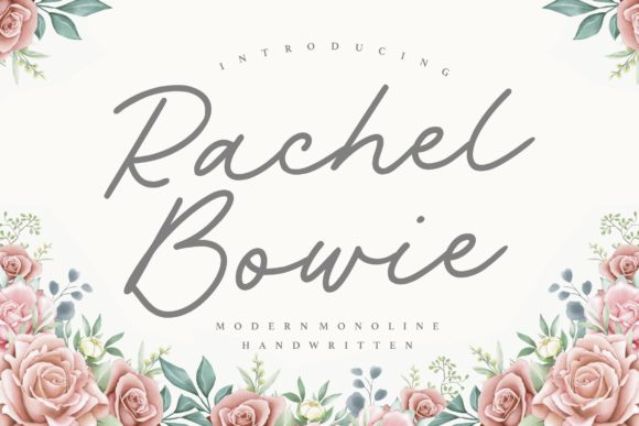 Rachel Bowie Font: Elegant Handwritten Style for Business Branding